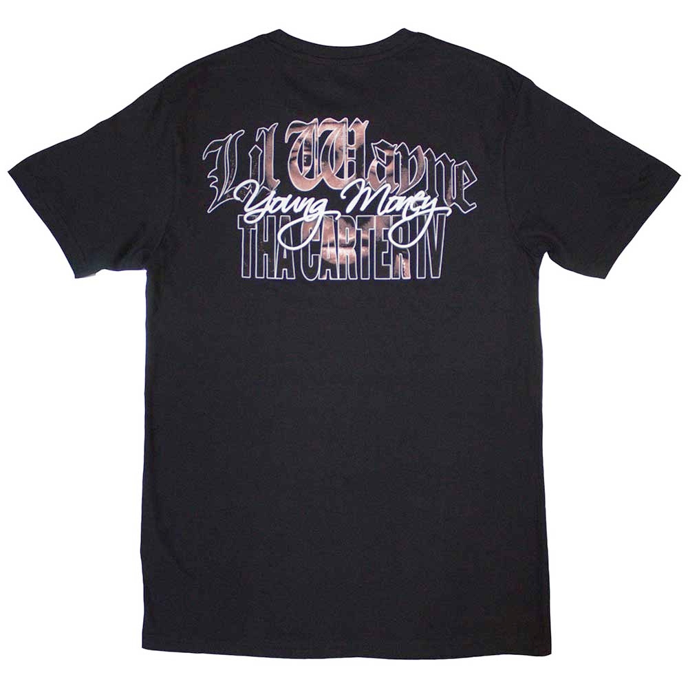 Lil Wayne - Face Infill Heren Tshirt - Zwart